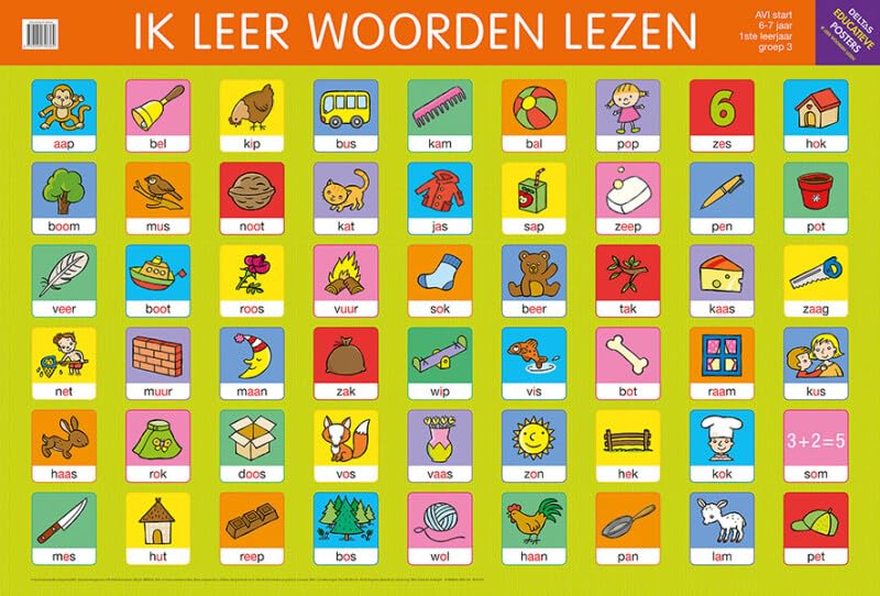 Educatieve posters - Ik leer woorden lezen (AVI start) (Deltas educatieve posters) Leisure, Home & Garden