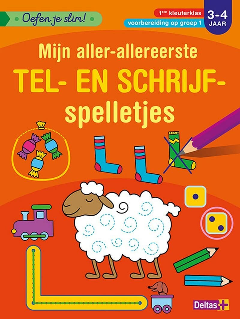 Oefen je slim! Mijn aller-allereerste tel- en schrijfspelletjes (3-4 j.): 1ste kleuterklas - voorbereiding op groep 1 Non-fiction