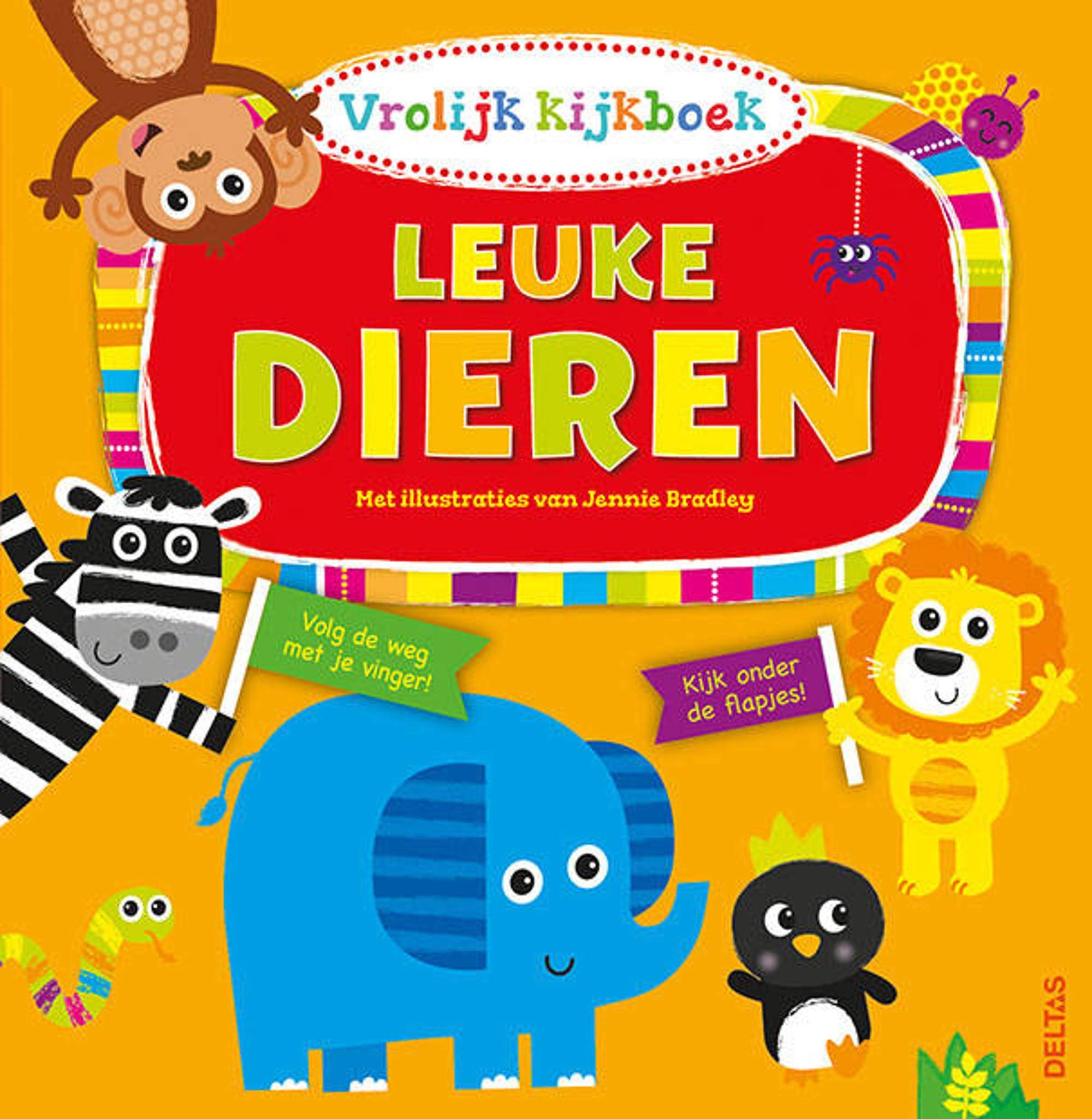 Leuke dieren: Volg de weg met je vinger! Kijk onder de flapjes! book