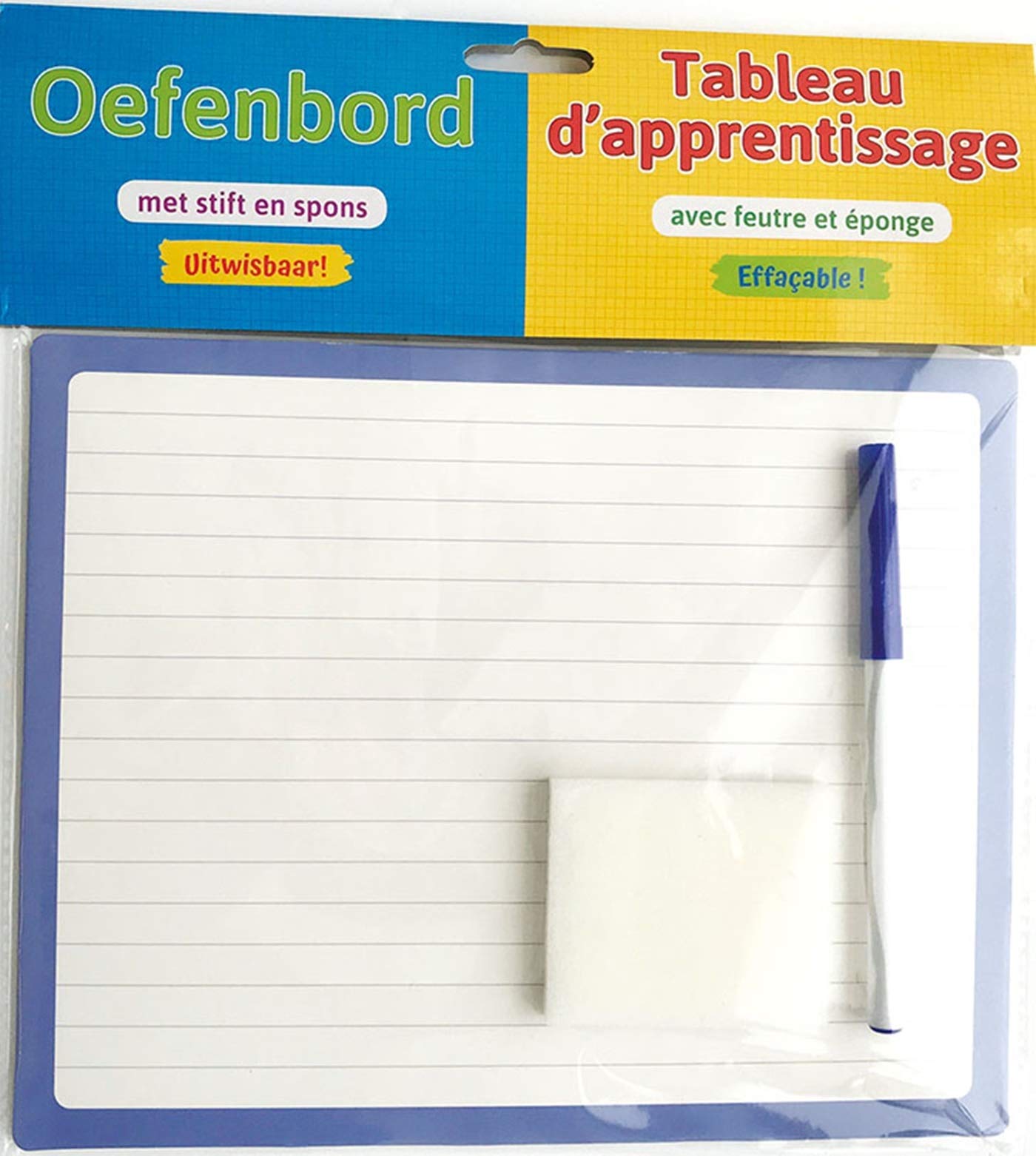 Oefenbord met stift en spons (uitwisbaar) / Tableau d'apprentissage avec feutre et éponge (effaçable): Uitwisbaar! Tiptoi & Games