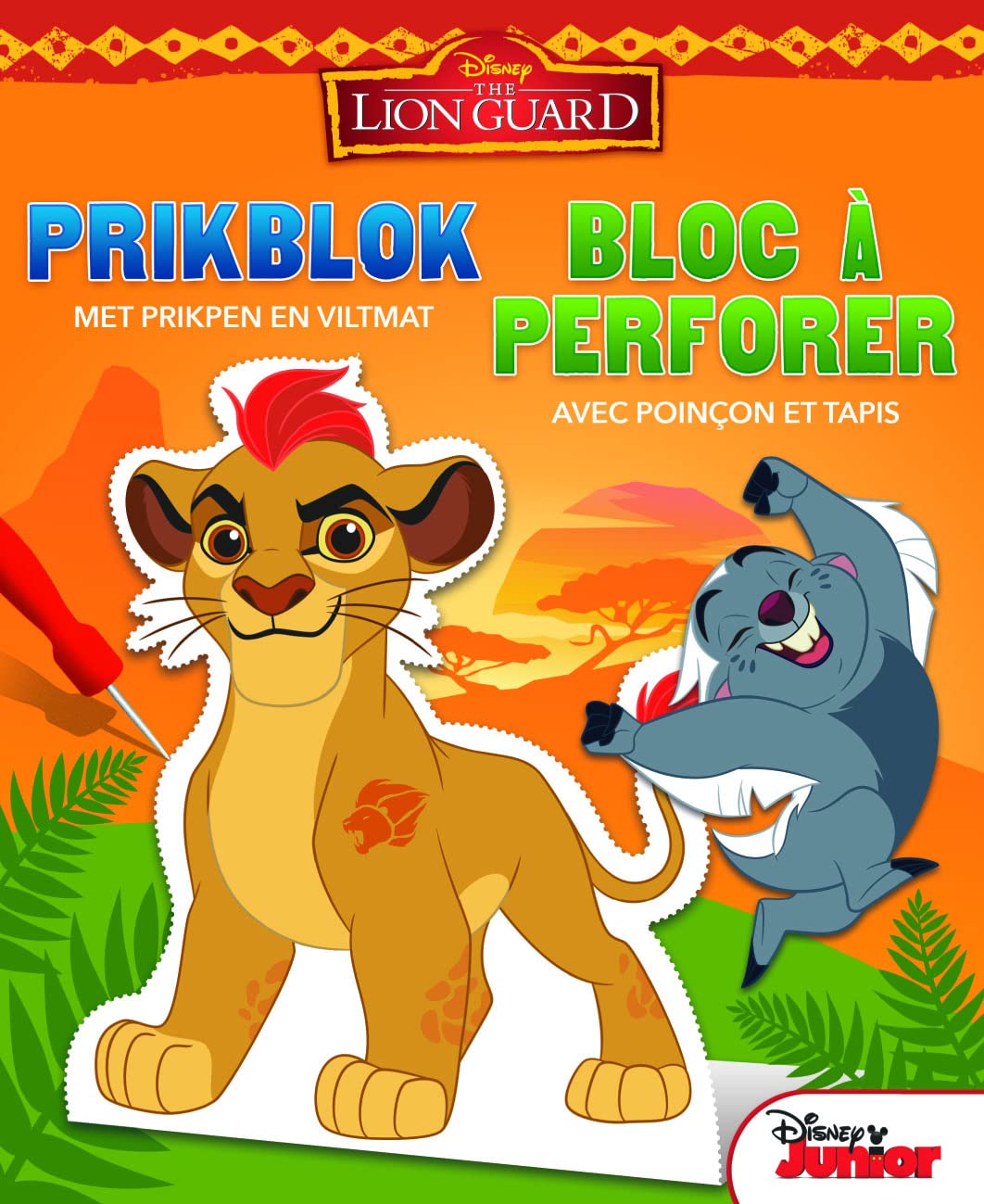 Disney prikblok The Lion Guard / Disney bloc à perforer The Lion Guard: Met prikpen en viltmat Tiptoi & Games