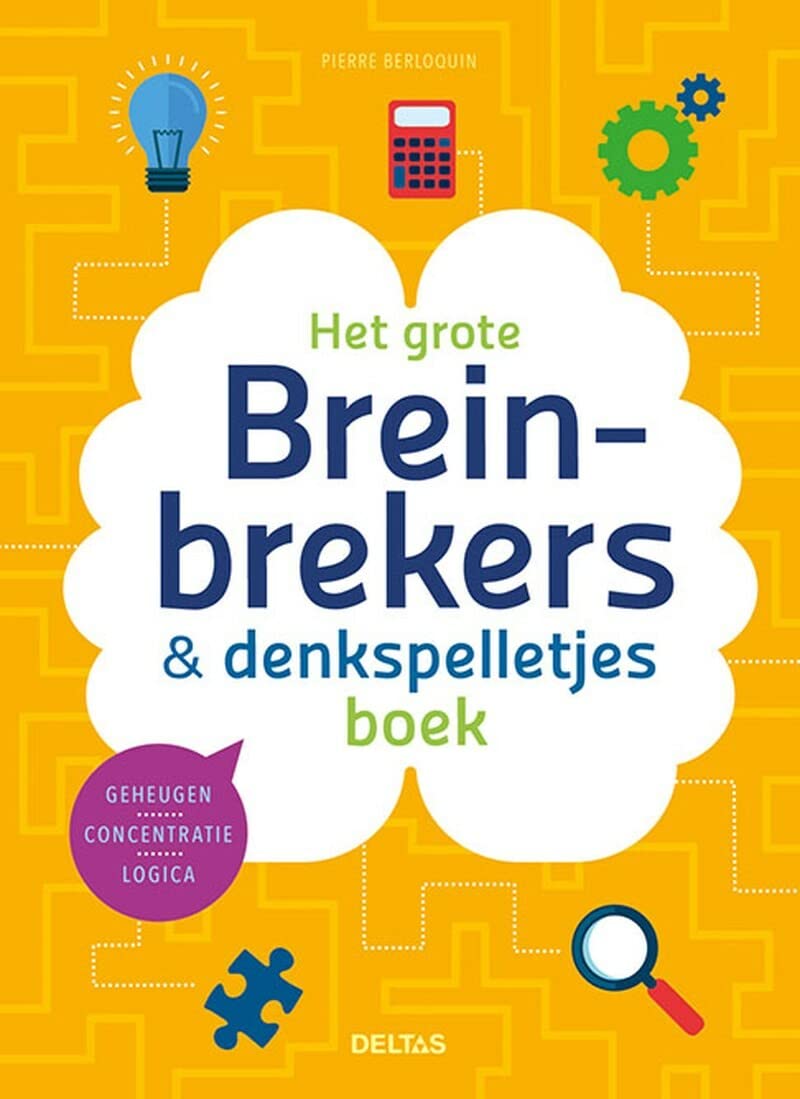 Het grote breinbrekers & denkspelletjes boek: geheugen, concentratie, logica book