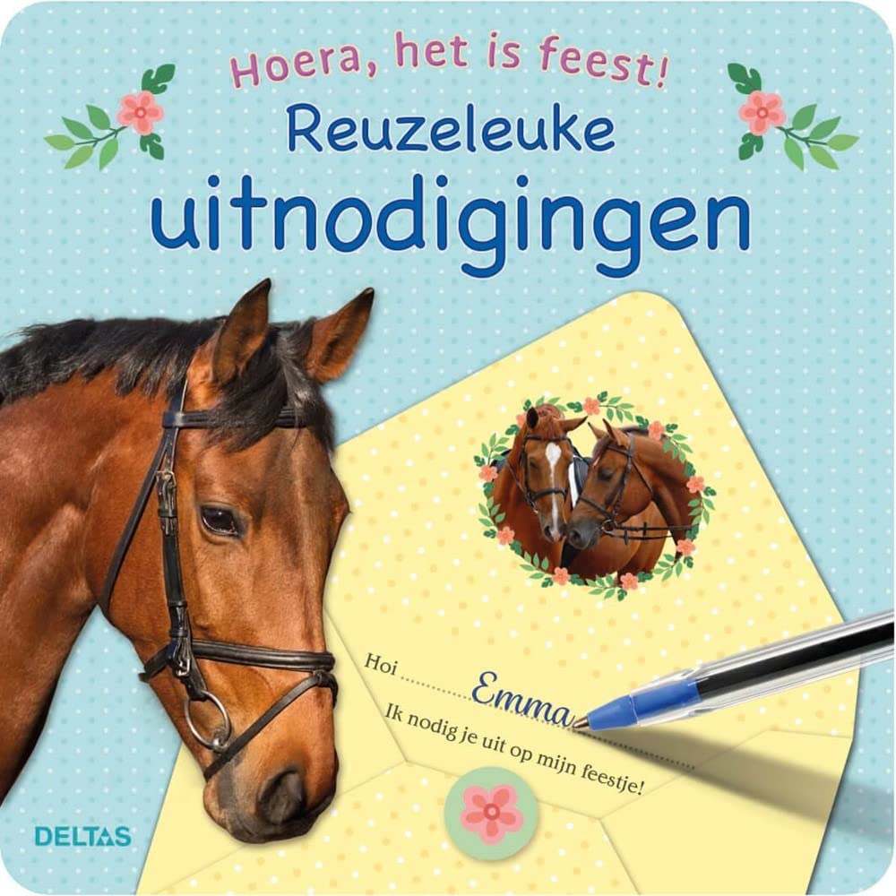 Hoera, het is feest! Reuzeleuke uitnodigingen (Paarden) book