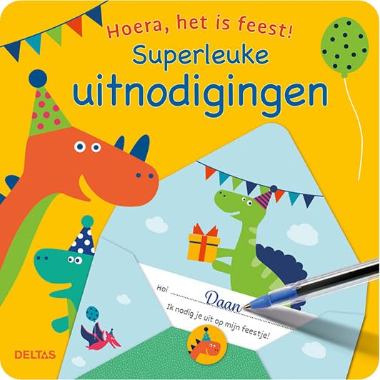 Hoera, het is feest! Superleuke uitnodigingen (Dino's) book