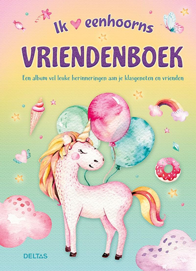 Ik hou van eenhoorns vriendenboek: Een album vol leuke herinneringen aan je klasgenoten en vrienden Leisure, Home & Garden