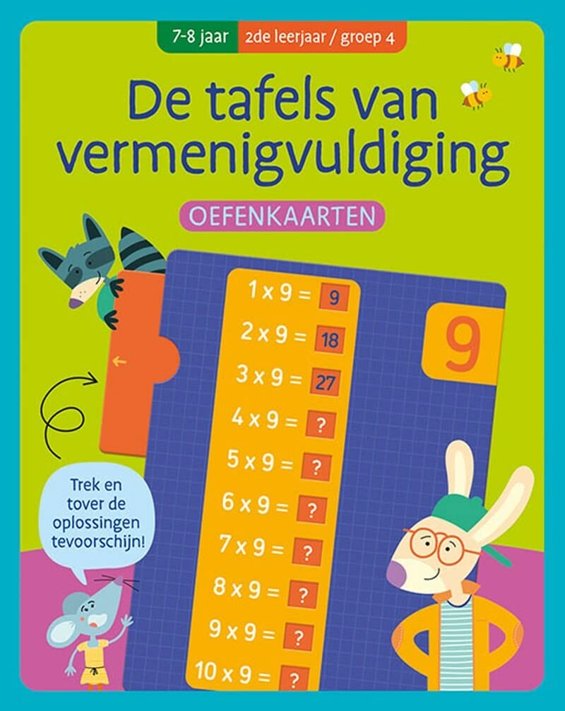 Oefenkaarten - De tafels van vermenigvuldiging (7-8 j.) - 2de leerjaar/groep 4 book