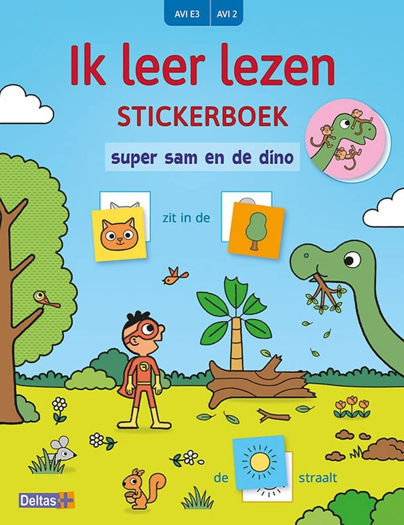 Ik leer lezen Stickerboek - Super Sam en de dino (AVI E3 / AVI 2) book