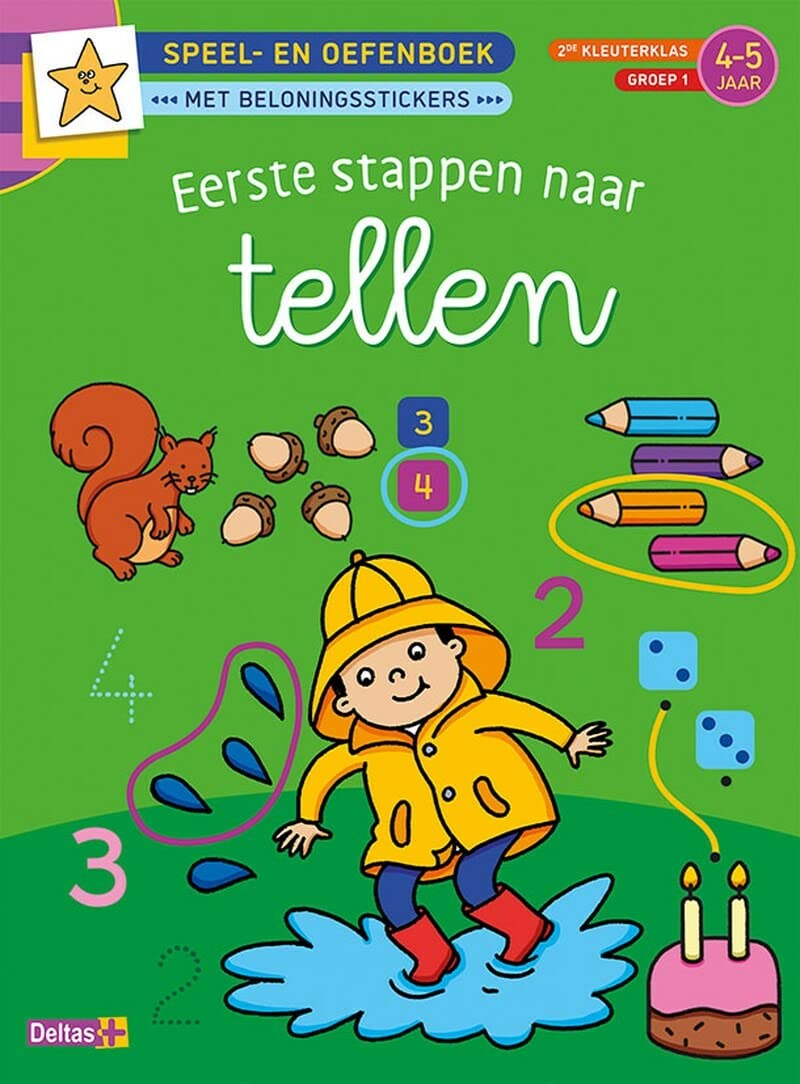Speel- en oefenboek met beloningsstickers (4-5 j.) - Eerste stappen naar tellen book