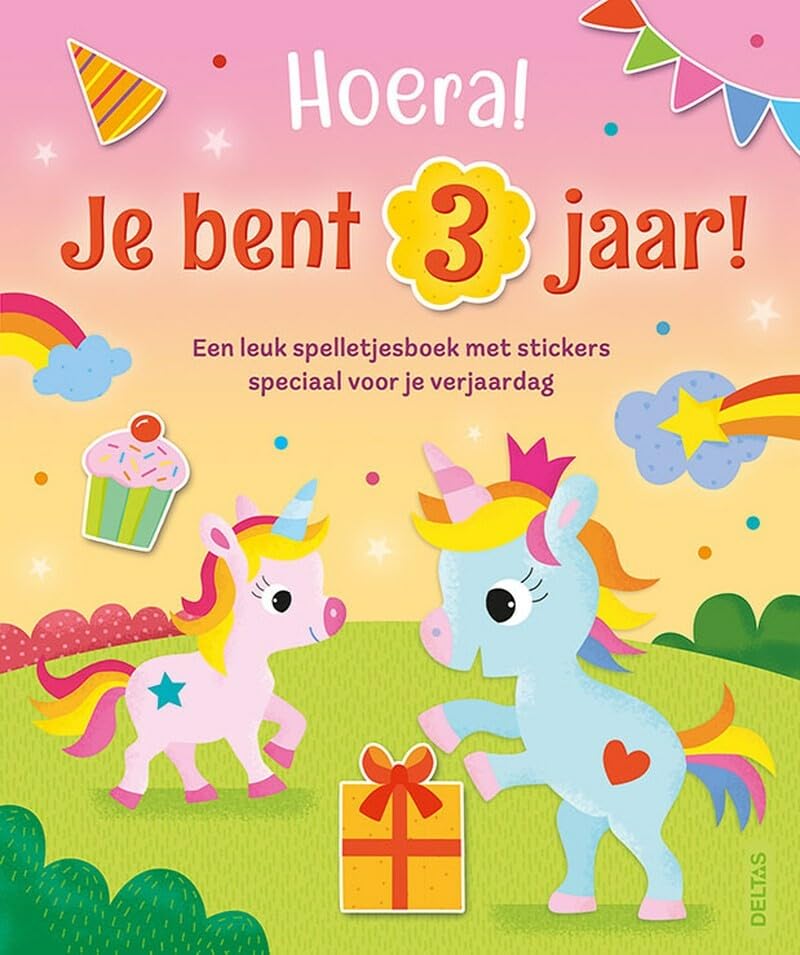 Hoera! Je bent 3 jaar! Eenhoorns: Een leuk spelletjesboek met stickers speciaal voor je verjaardag Tiptoi & Games