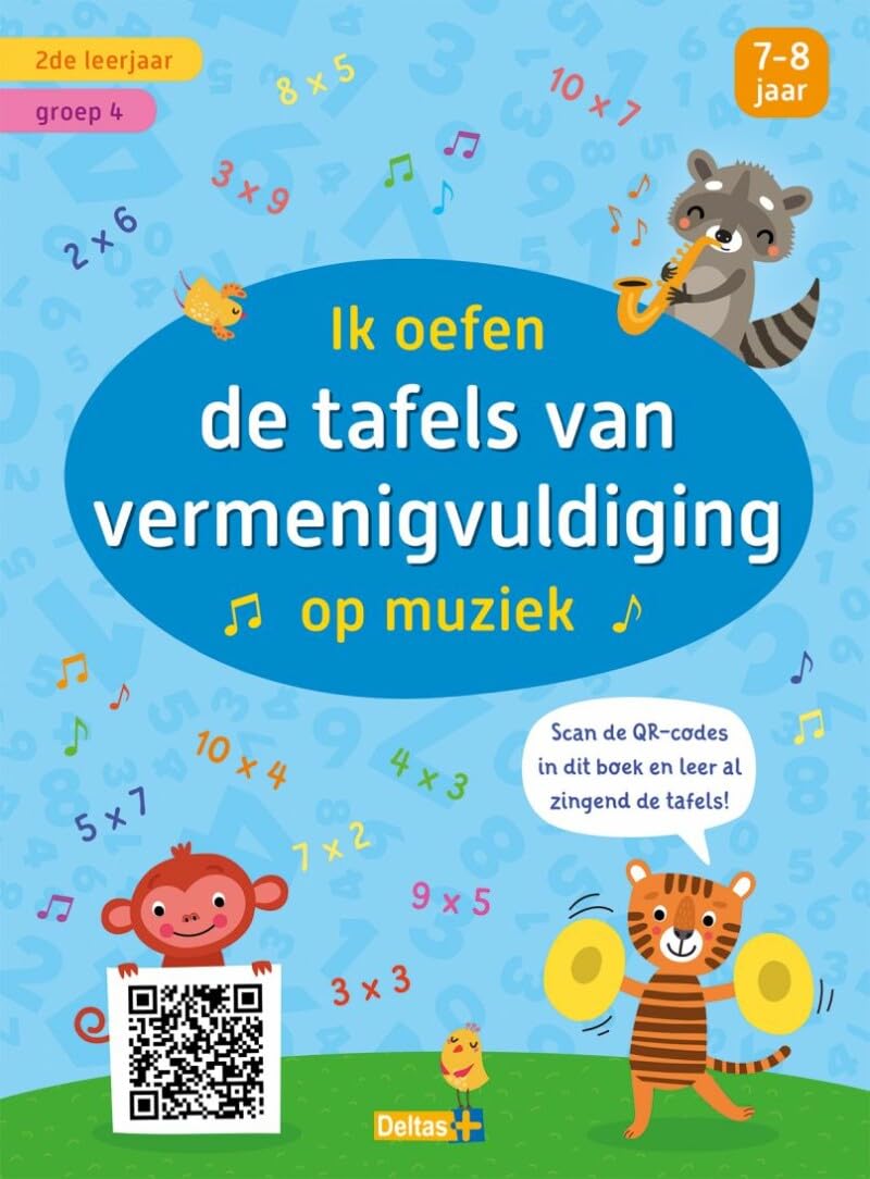 Ik oefen de tafels van vermenigvuldiging op muziek (met QR-code) (7-8 j.) book
