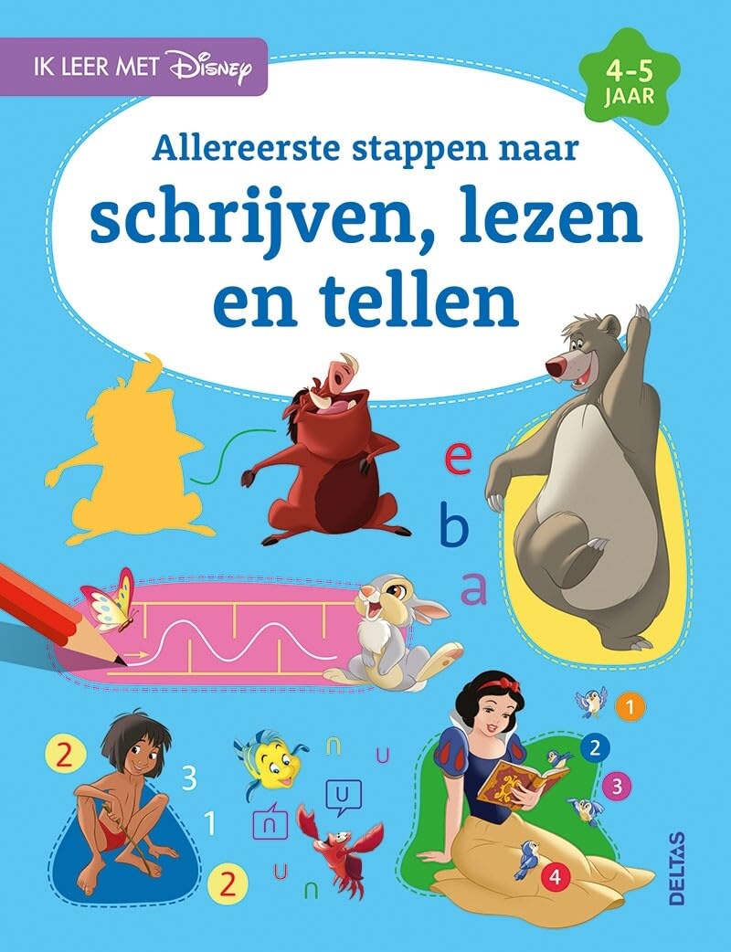 Disney Ik leer met - Allereerste stappen naar schrijven, lezen en tellen (4-5 j.) book