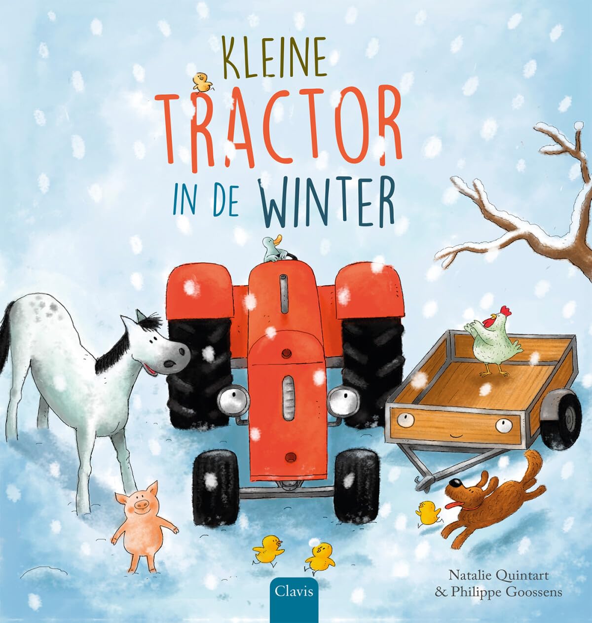 Kleine tractor in de winter book