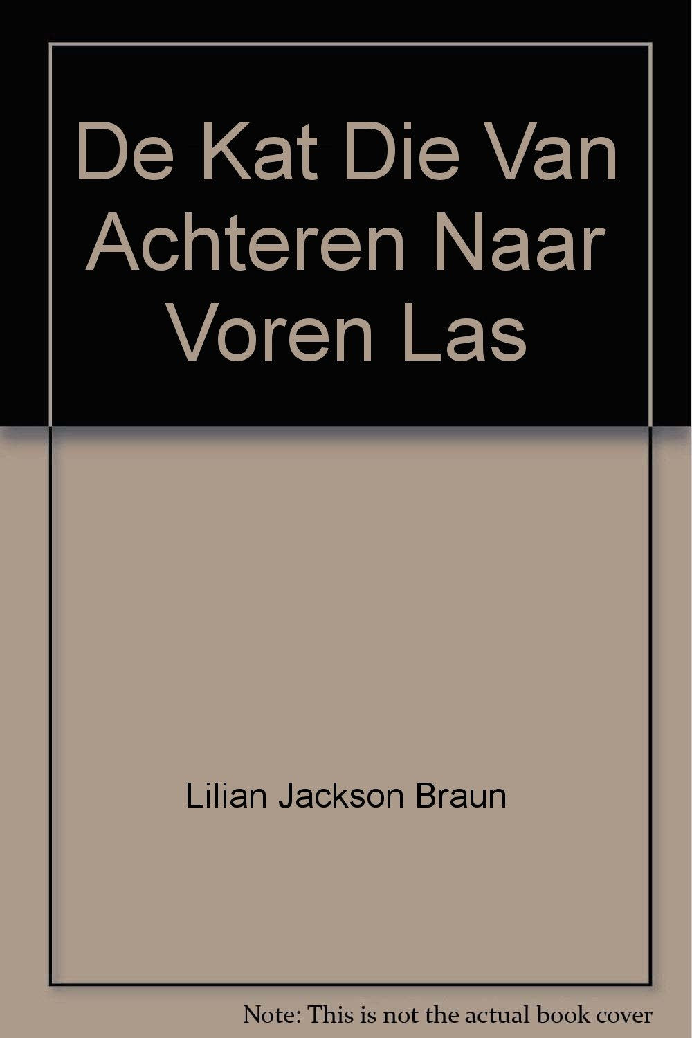 De kat die van achteren naar voren las book