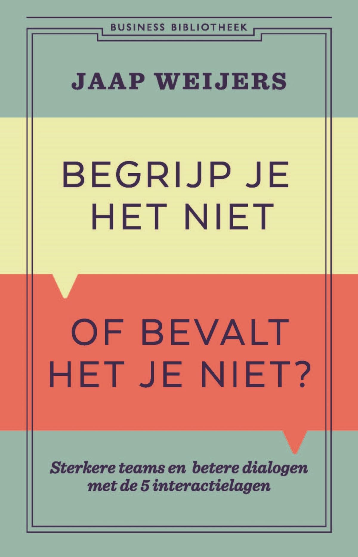 Begrijp je het niet of bevalt het je niet?: sterkere teams en betere dialogen met de 5 interactielagen book