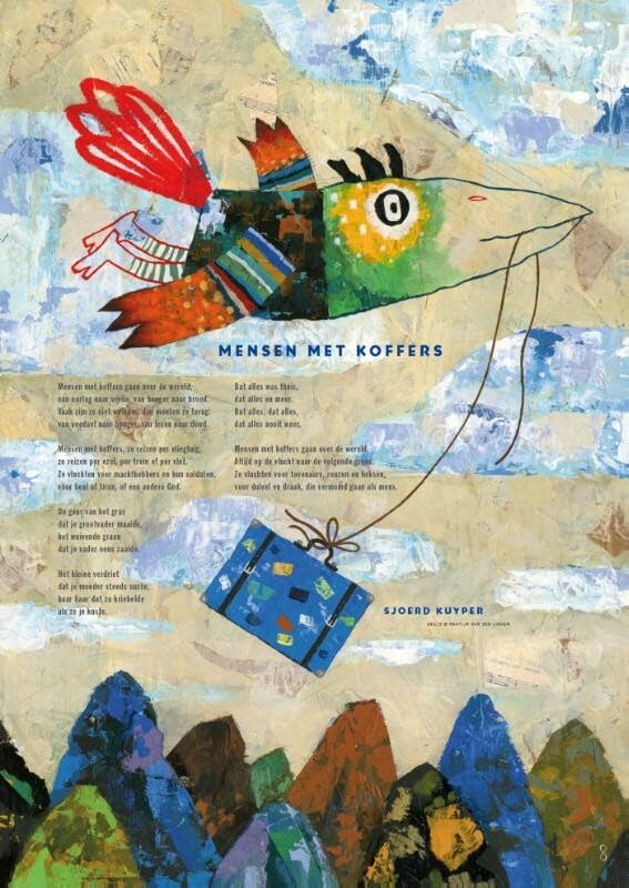 Mensen met koffers poster 25 exemplaren Leisure, Home & Garden