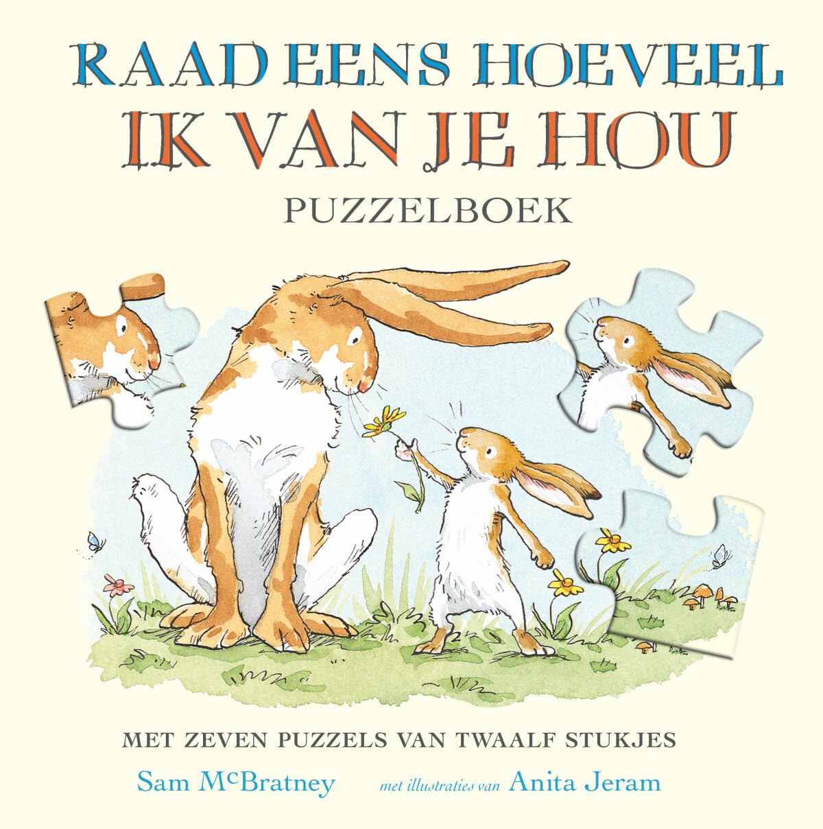 Puzzelboek Raad eens hoeveel ik van je hou: met zeven puzzels van twaalf stukjes book
