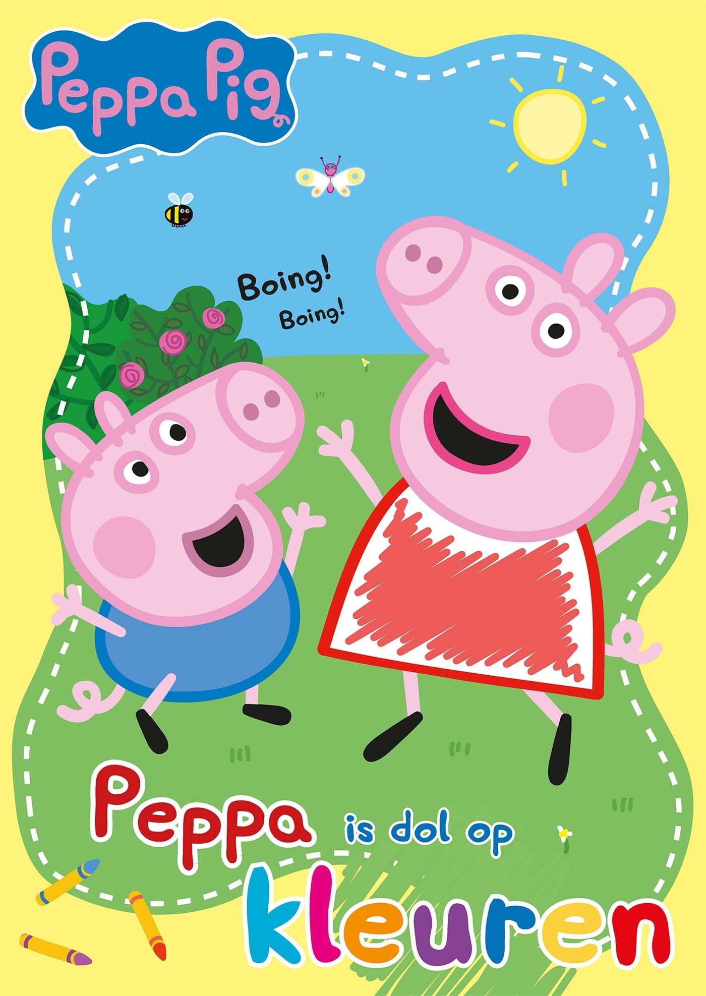Peppa is dol op kleuren book