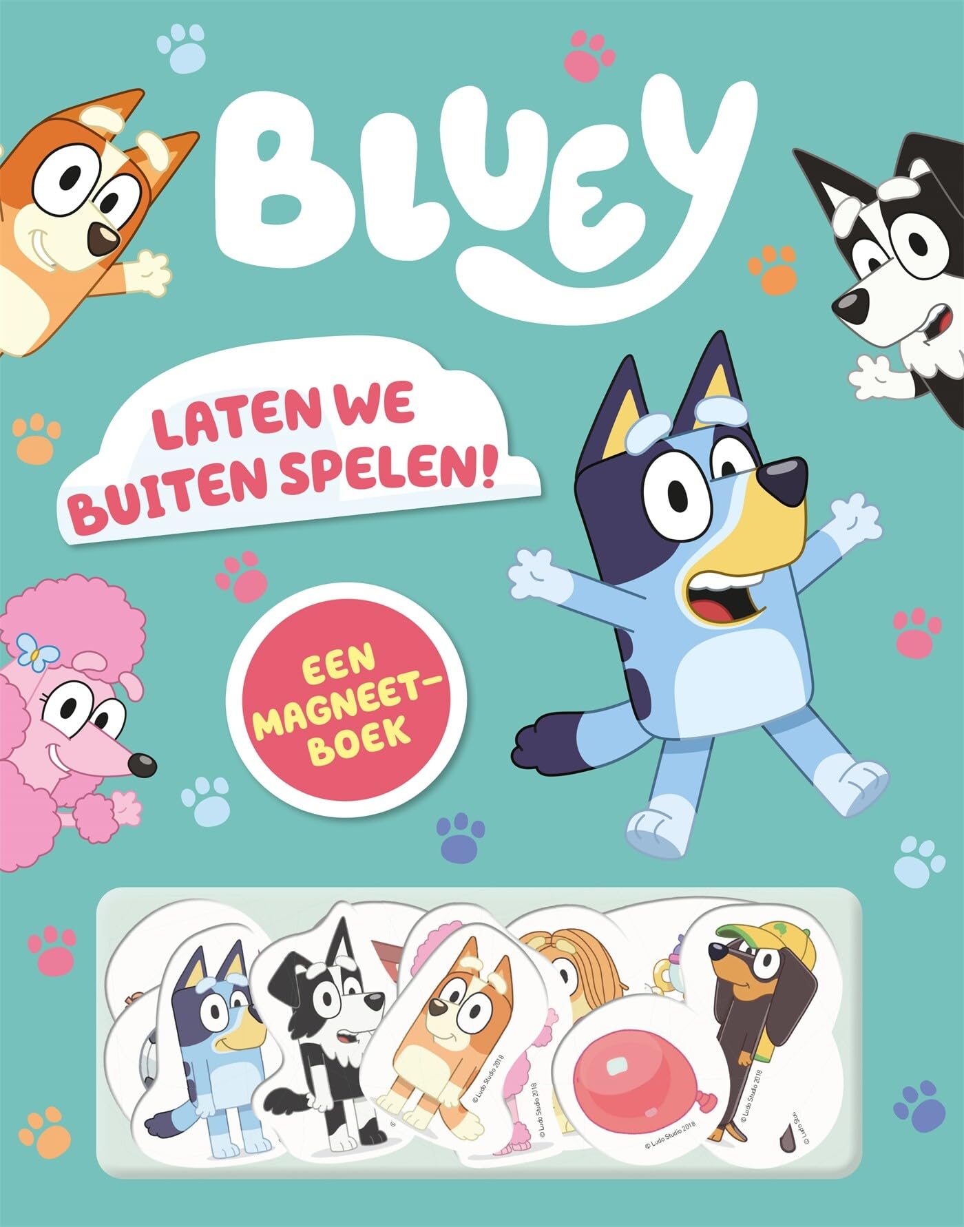 Laten we buiten spelen!: een magneetboek book