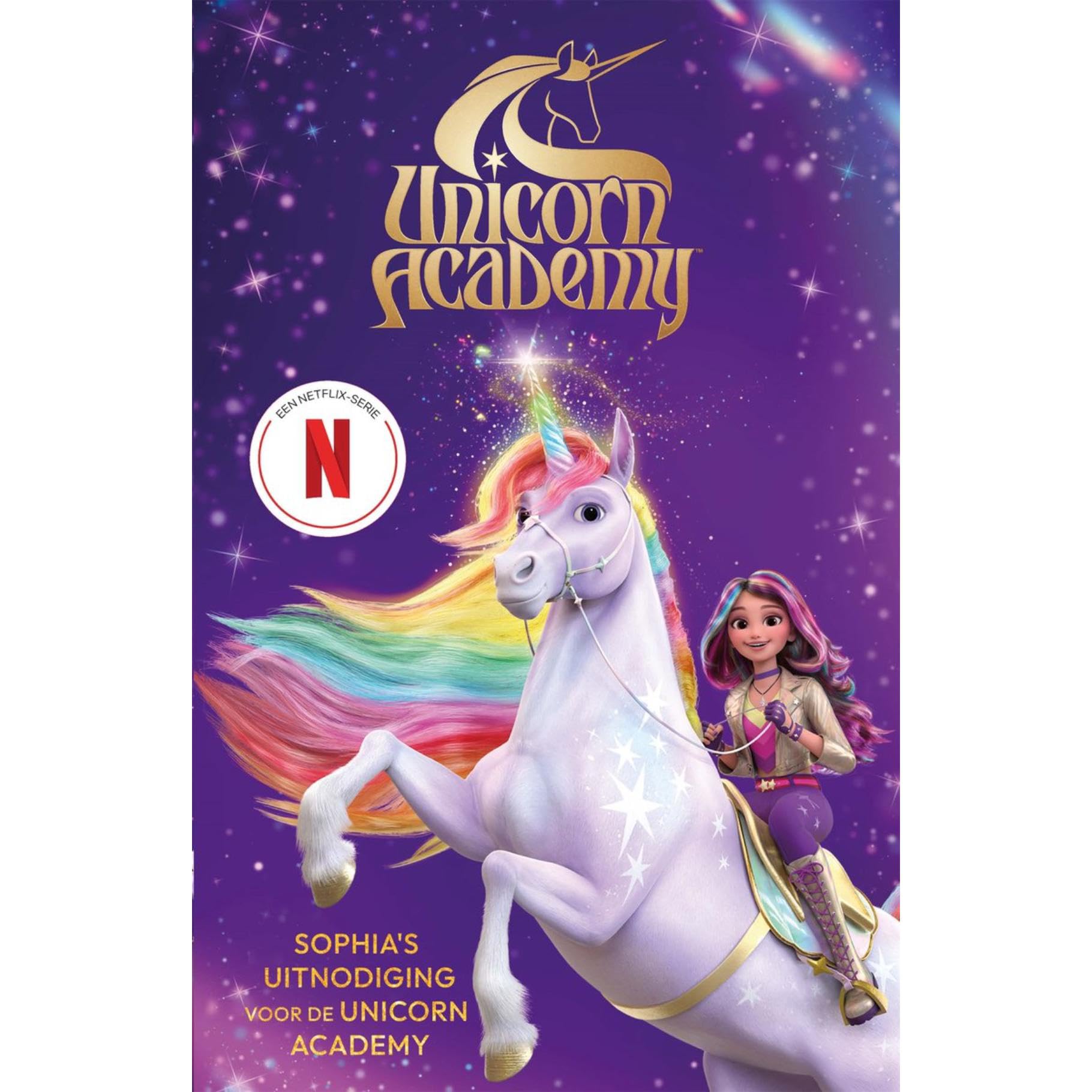 Sophia's uitnodiging voor Unicorn Academy 6-9 years