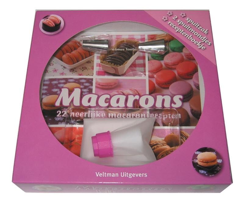 Macaronskit: met receptenboekje, spuitzak en spuitmondjes book