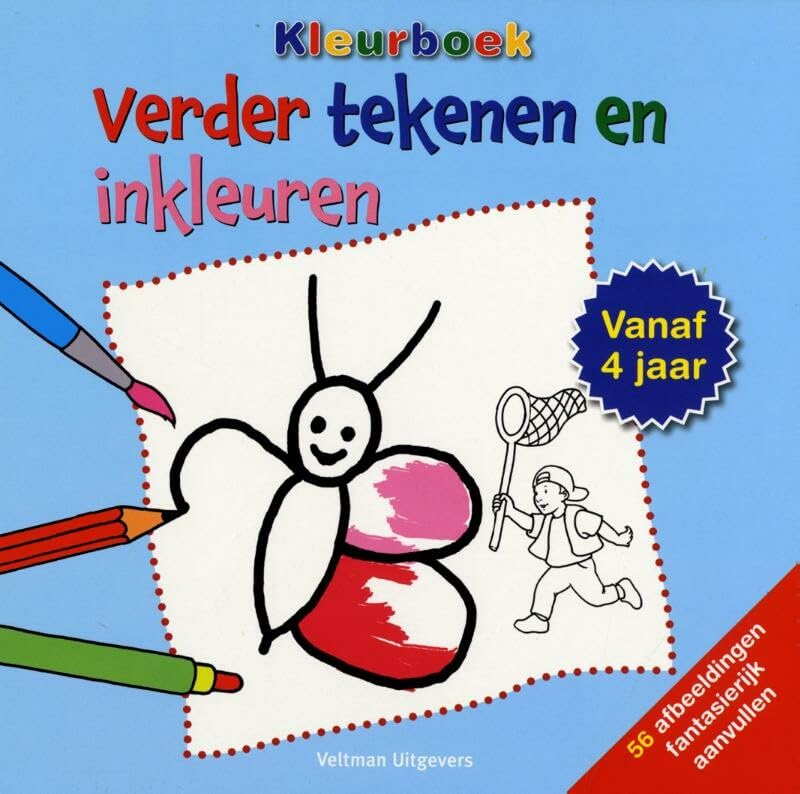 Kleurboek Verder tekenen en inkleuren book