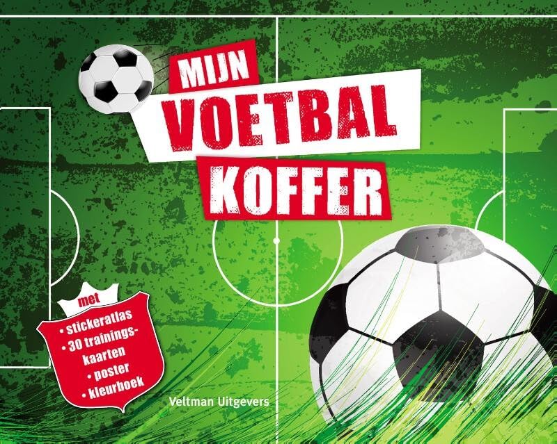 Mijn voetbalkoffer: met stickeratlas, 30 trainingskaarten, poster en kleurboek book