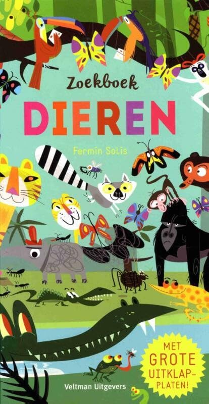 Zoekboek dieren: met grote uitklapplaten! book
