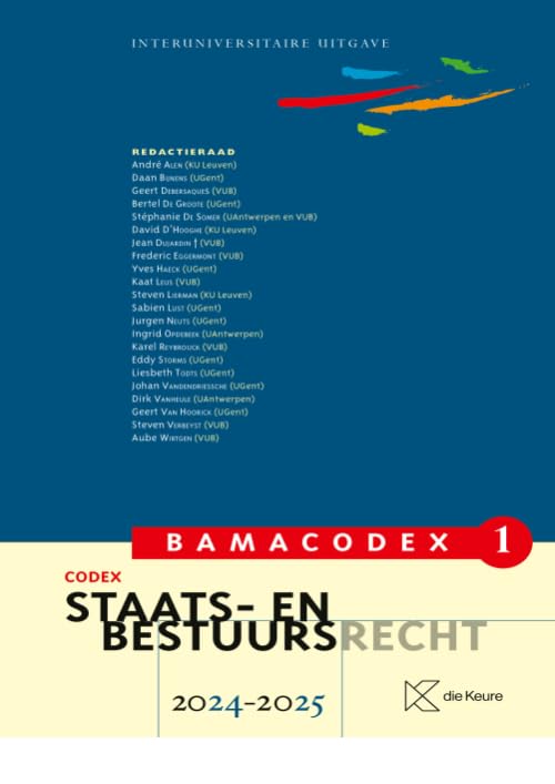 Bamacodex 1 - Staats- en bestuursrecht 2024-2025 book