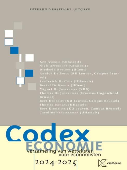 Codex economie 2024-2025: verzameling van wetteksten voor economisten book