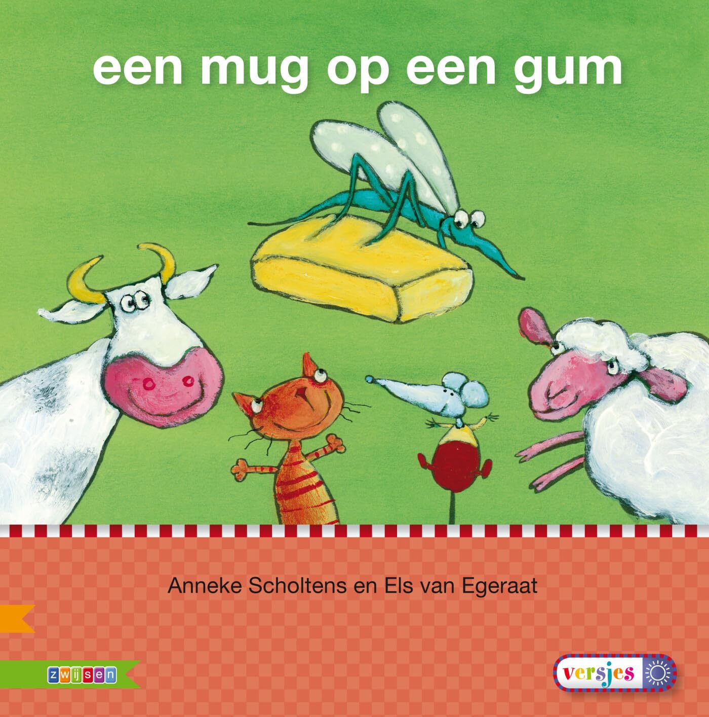 Een mug op een gum book