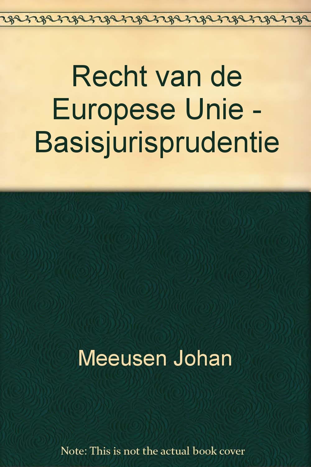 Recht van de Europese Unie: Basisjurisprudentie Law