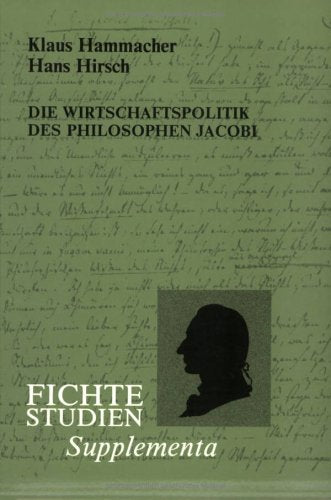 Die Wirtschaftspolitik des Philosophen F.H. Jacobi book