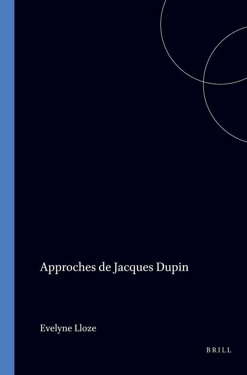 Product Image: Approches de Jacques Dupin