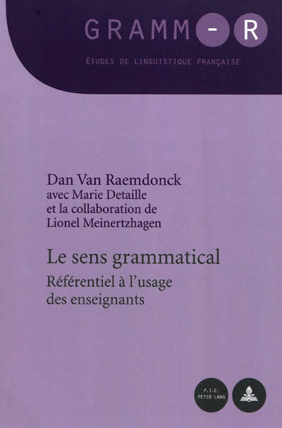 Product Image: Le sens grammatical. Référentiel à l'usage des enseignants