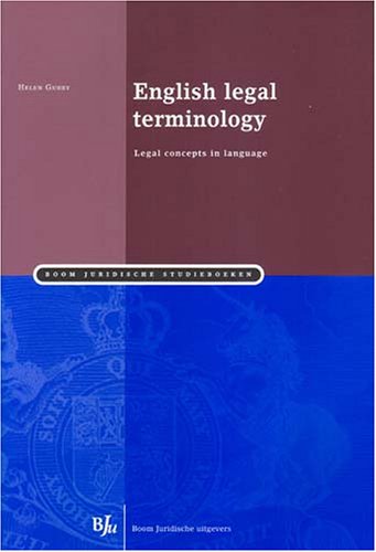 English Legal Terminology: Legal Concepts In Language book