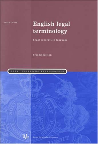 English Legal Terminology: Legal Concepts in Language book