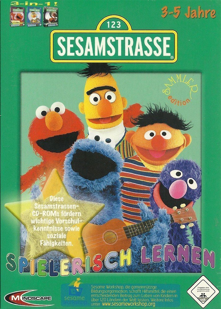1 2 3 Sesamstraße Spielerisch Lernen, 3-5 Jahre, 3 CD-ROMs Spielen mit Elmo; Such- und Lernabenteuer; Elmo in Grummelland. Für Windows 98, ME, XP Hobbies & Leisure