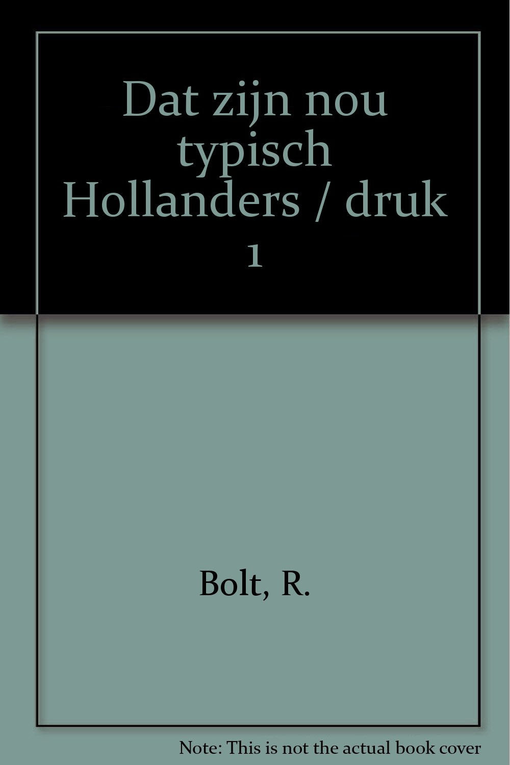 Dat zijn nou typisch Hollanders book