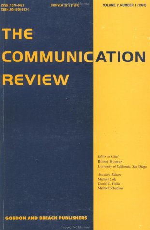 Cultural Memory: A Special Issue Of The Journal The Communication Review Media & Communication