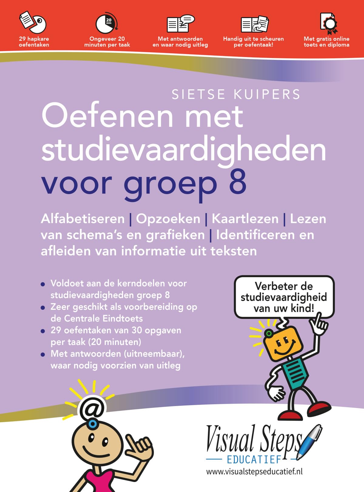 Oefenen met studievaardigheden voor groep 8 book