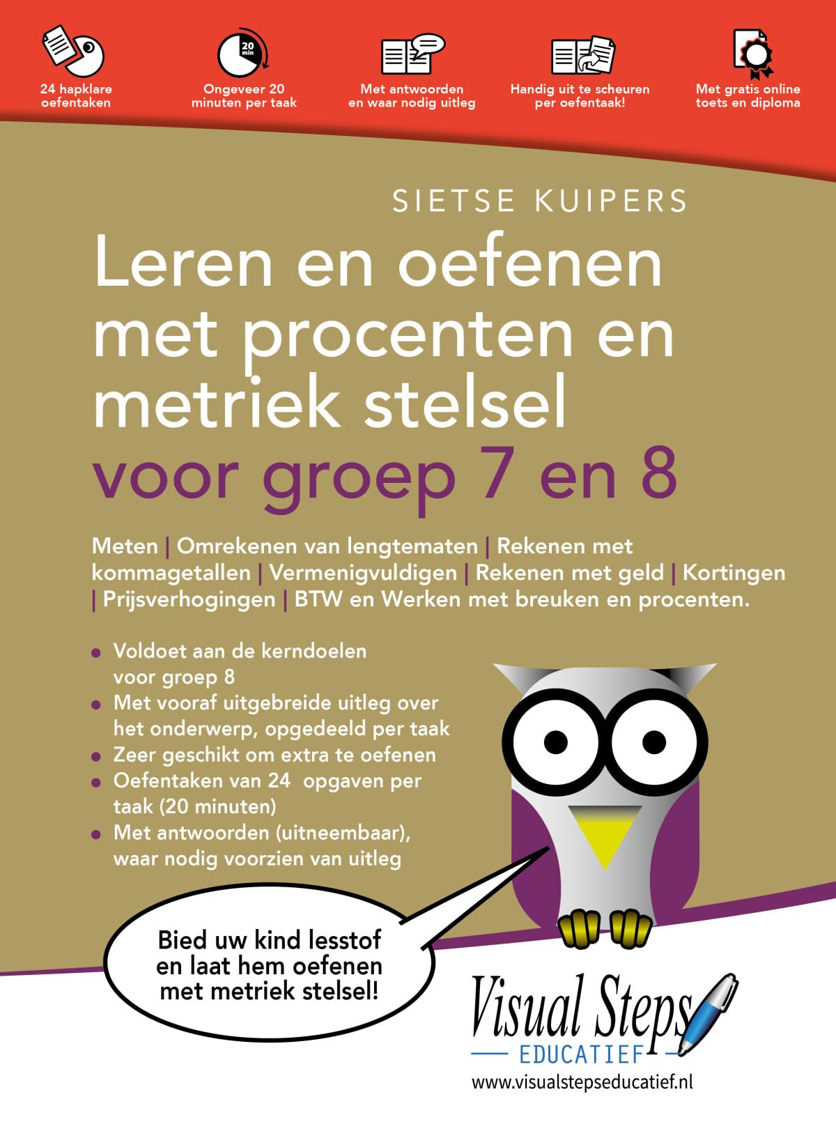 Leren en oefenen met procenten en metriek stelsel voor groep 7 en 8 book