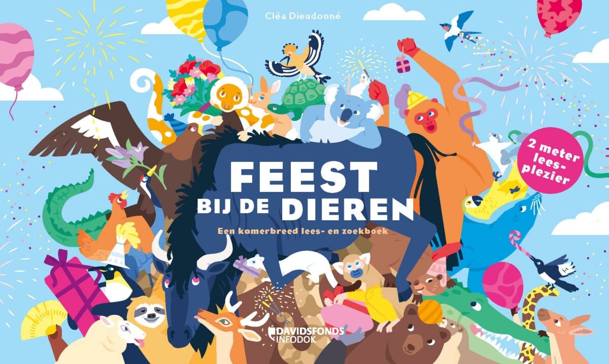 Feest bij de dieren: een kamerbreed lees- en zoekboek book