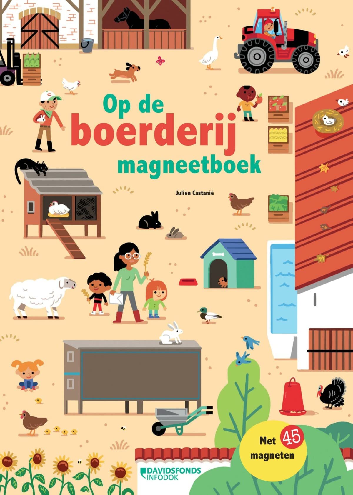 Op de boerderij magneetboek book