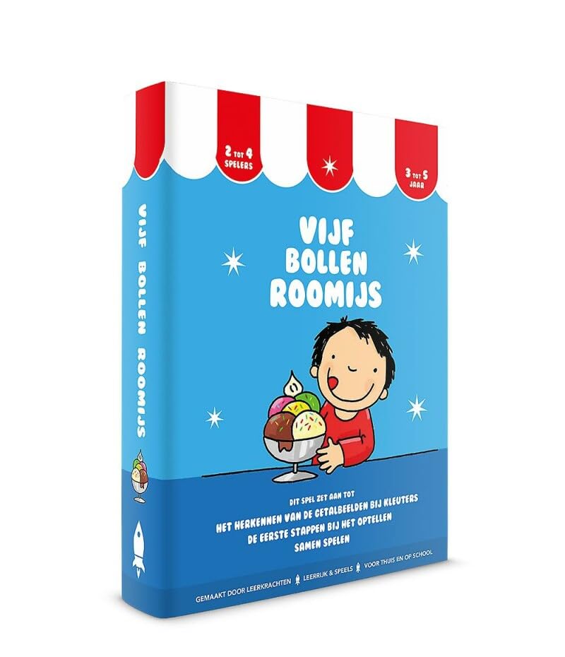 VIJF BOLLEN ROOMIJS - BOEK EN SPELVORMEN: TELLEN VAN 1 TOT 5 book