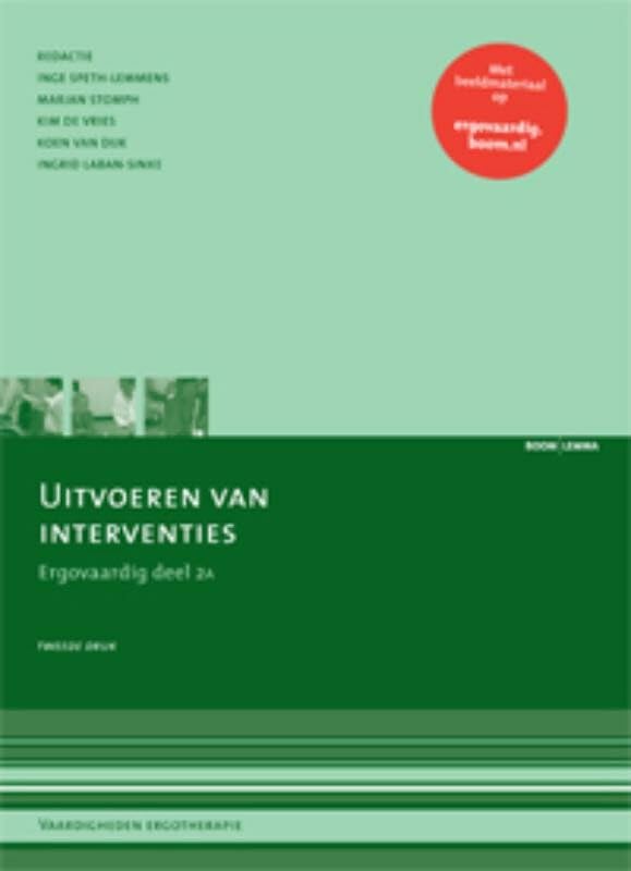 Uitvoeren van interventies Deel 2 Ergovaardig (A en B) book