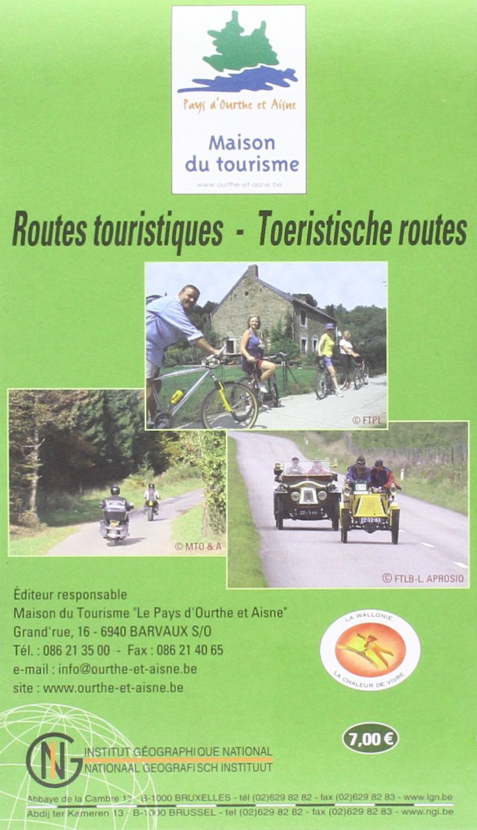 Ourthe & Aisne Touristische Wanderwege 1 : 50 000 Maps & Plans