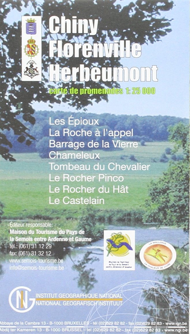 Toeristische kaart FR Chiny - Florenville - Herbeumont promenades VTTOE.0113.PP.2 Maps & Plans
