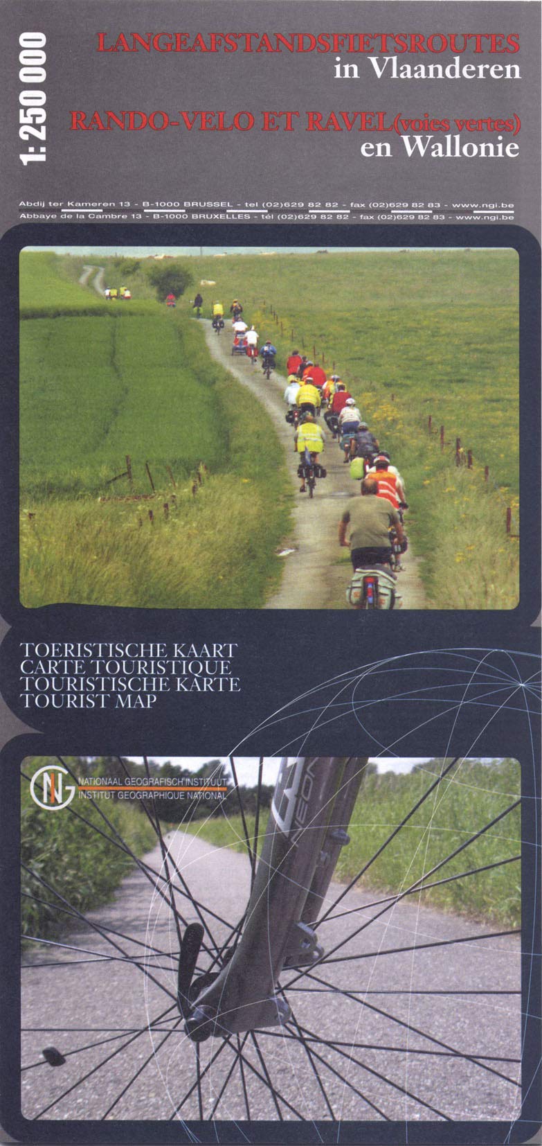 Langeafstandsfietsroutes in Vlanderen; Rando-Velo et ravel (voies vertes) en Wallonie: Touristische Karte Leisure, Home & Garden