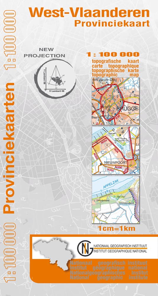 West-Flandern Provinzkarte  1 : 100 000 Maps & Plans