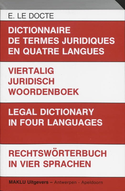 VIERTALIG JURIDISCH WOORDENBOEK FRANS-NE book